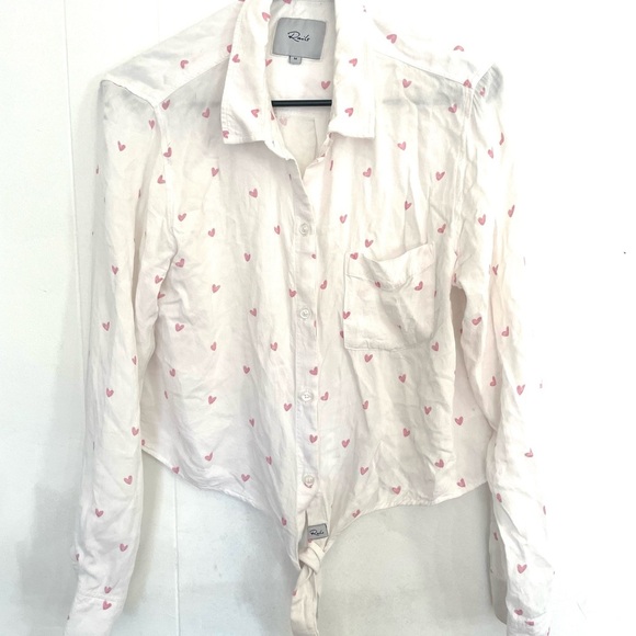 Rails scribble heart button down shirt size small - Picture 1 of 4